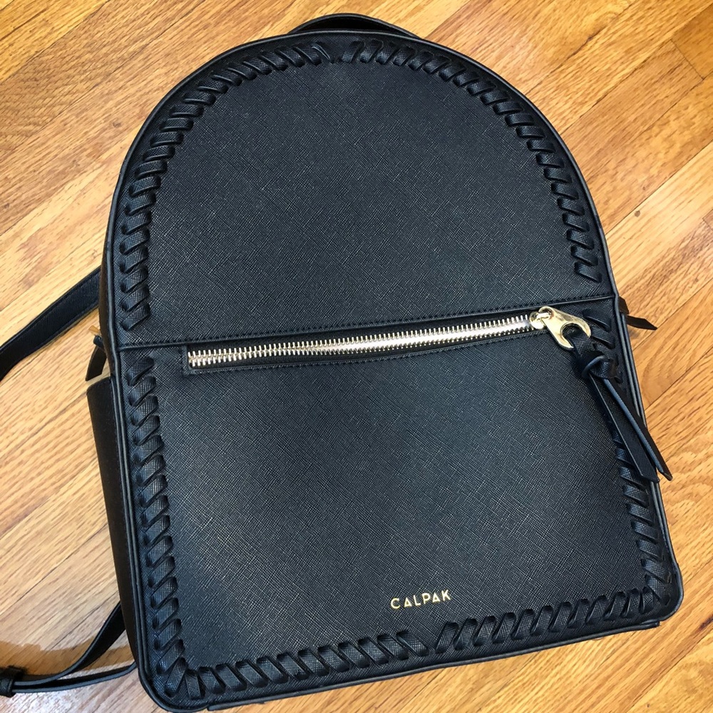 Calpak Travel Backpack in black vegan leather